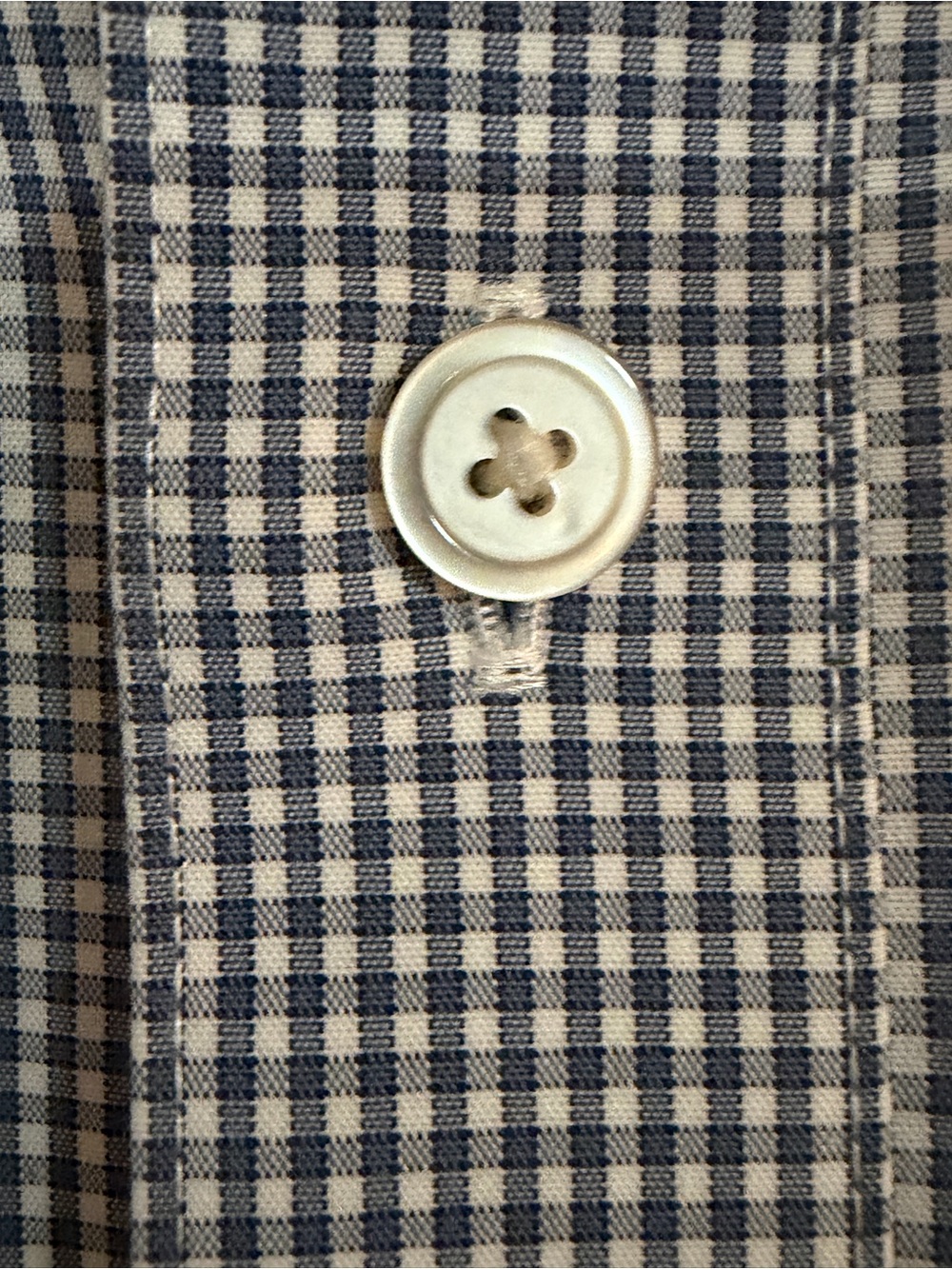 Banana Republic Micro-Gingham Dress Shirt - M slim fit